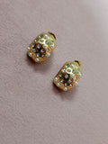 Crystal and Pearl Half Hoops