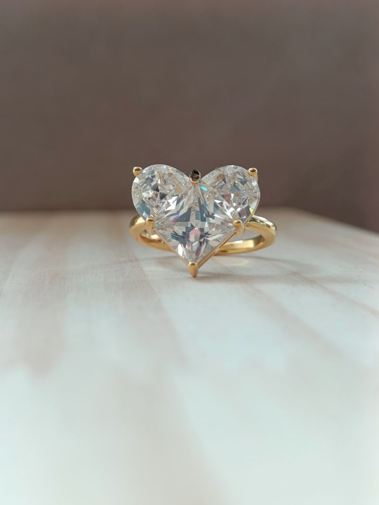 Heart Solitaire Ring
